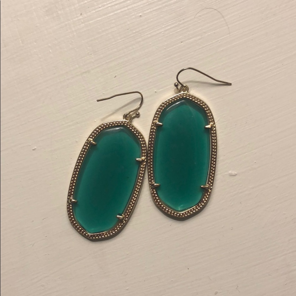 Kendra Scott green earrings, Danielle